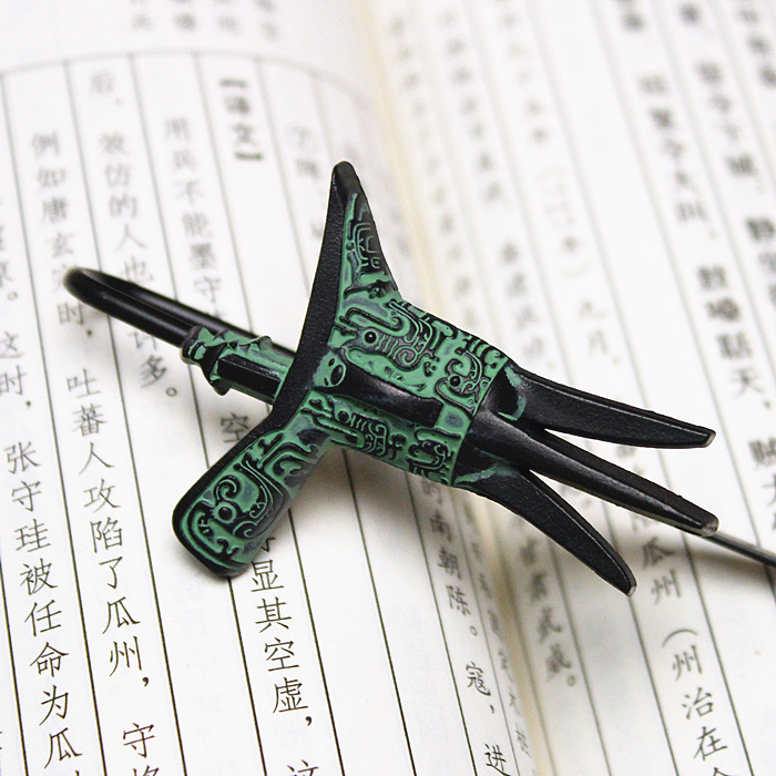中國風仿古青銅器爵杯書簽 特色手工藝品 外事出國會議禮品送老外在類目 電子詞典/電紙書/文化用品, 紙張本冊, 書籤中 - 來自Buy2taobao.com提供專業的淘寶代購服務