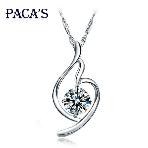 PACAS心形925纯银项链 女短款锁骨夸张韩版时尚饰品 装饰水晶吊坠 PACAS心形925纯银项链 女短款锁骨夸张韩版时尚饰品 装饰水晶吊坠