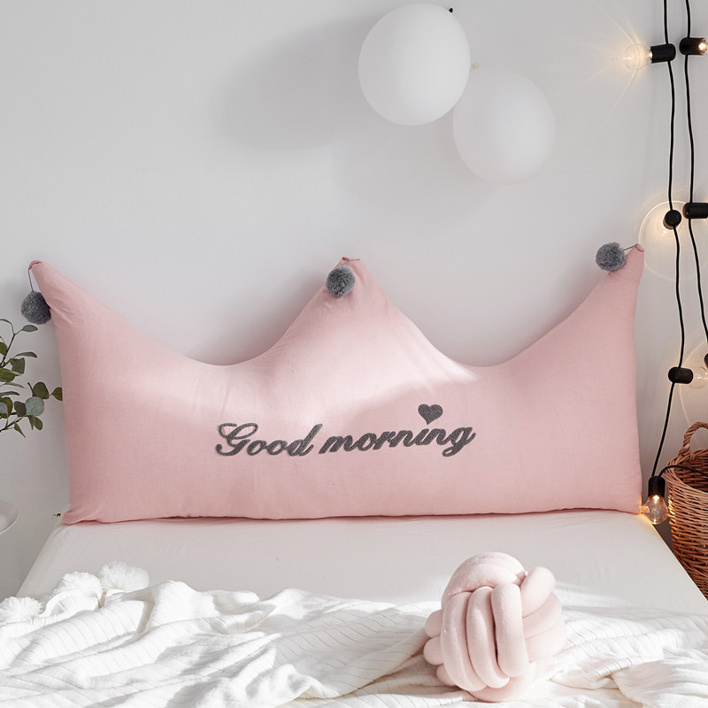 Washed cotton Embroidered towels Northern Europe backrest Hair ball Simplicity letter Princess wind Bedside Backrest pad Washablein the Home Fabric , Pillow/Pillow category - from Buy2taobao.com to provide professional Taobao agent buy service