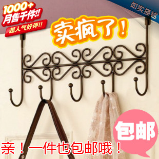 【超特价】全国包邮！铁艺门后免钉无痕挂钩 欧式门挂架 挂衣架