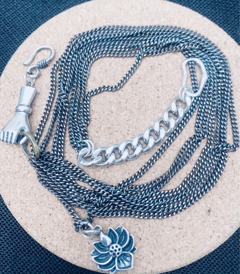 直播专拍国标s925泰银手工定制2020年新款原创韩版手链项链ins风