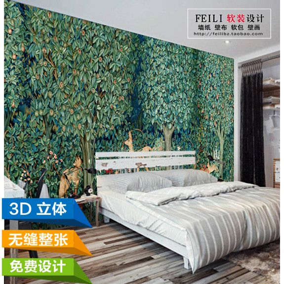 Customize Tropical jungle green animal work clothes background large seamless mural seamless Qiangbu Restaurant background wallpaperin the Decoration main material , Wallpaper , Custom mural category - from Buy2taobao.com to provide professional Taobao agent buy service