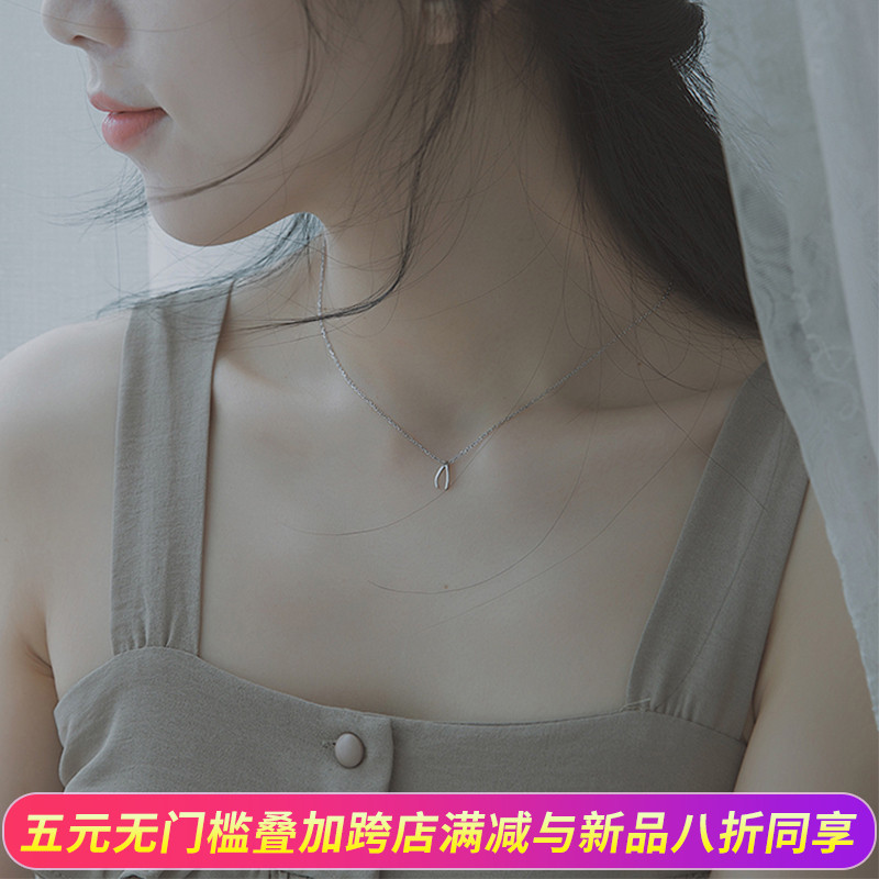 s925纯银许愿骨项链女韩版锁骨链百搭简约日韩学生创意百搭潮人在类目 饰品/流行首饰/时尚饰品新, 项链中 - 来自Buy2taobao.com提供专业的淘宝代购服务