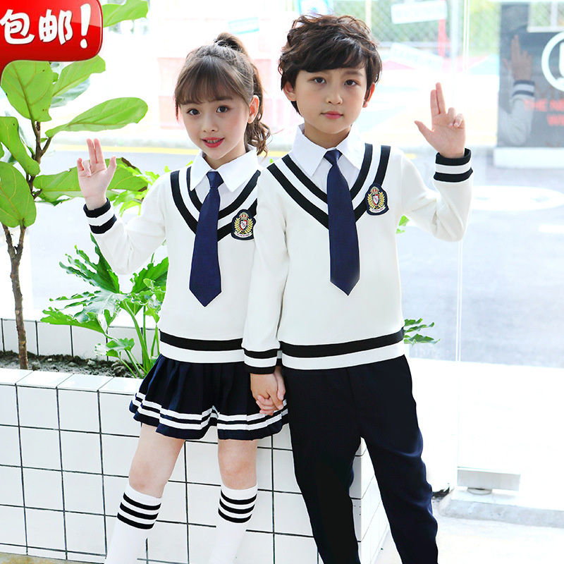 幼儿园园服春秋英伦风假三件套装小学生班服儿童时尚潮流纯棉校服|ruв категории Детская одежда, школьная форма/школьную форму настройки - от Buy2taobao.com для оказания профессиональной услуги покупки агента Taobao