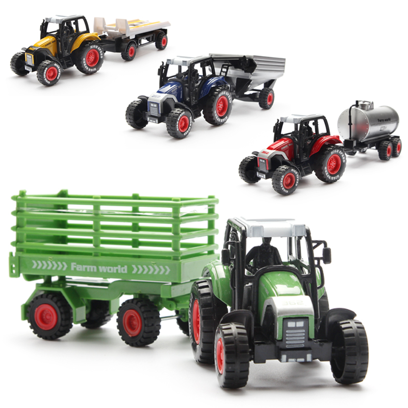 儿童农场拖拉机运输合金玩具车 仿真合金车模型 儿童玩具车礼物