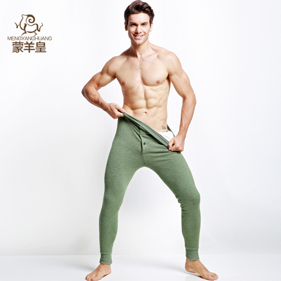 蒙羊皇秋冬季男士保暖裤加绒加厚羊毛裤女式绒裤保暖棉裤修身打底