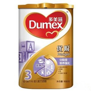  【限时优惠】Dumex/多美滋金装优阶幼儿配方奶粉3段900g