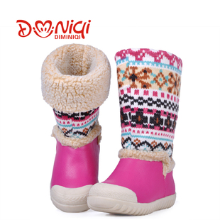  迪米尼奇 冬韩版新款儿童雪地靴棉鞋短靴女童鞋女童靴
