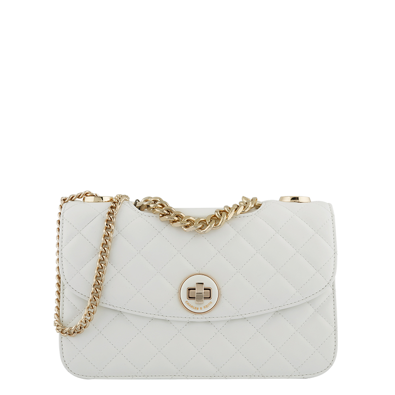 Charles & amp; amp; Keith European and American style retro classic car suture Lingge chain shoulder bag CK2-70700082
