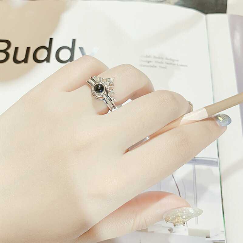 Pleasantly surprised Two-in-one S925 Mosaic Ring Projection Written words customized Photo customized Ringin the Accessories/Fashion Jewelry, Ring/Ring category - from Buy2taobao.com to provide professional Taobao agent buy service