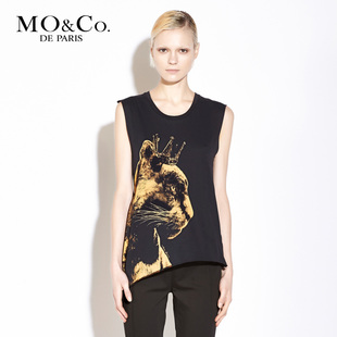 moan ke m122tst17 animal avatar cropped cotton t-shirt moco