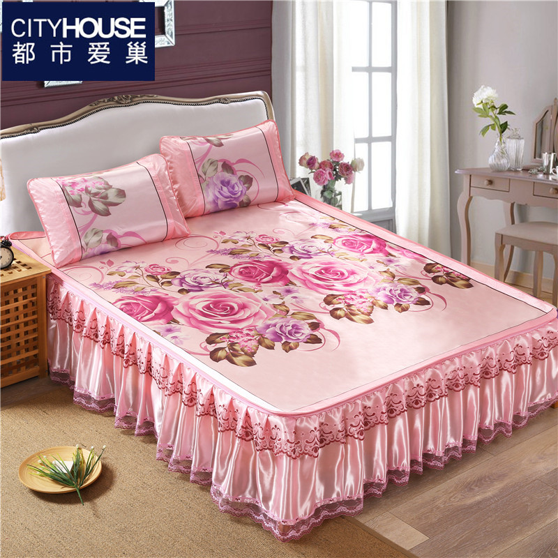 Princess wind Removable Bed skirt washing Borneol summer sleeping mat Skirt Lace Mat non-slip Bedspread Bedcoverin the Bedclothes , Mat/Mats/Rattan seats/Straw mat/Leather seats category - from Buy2taobao.com to provide professional Taobao agent buy service