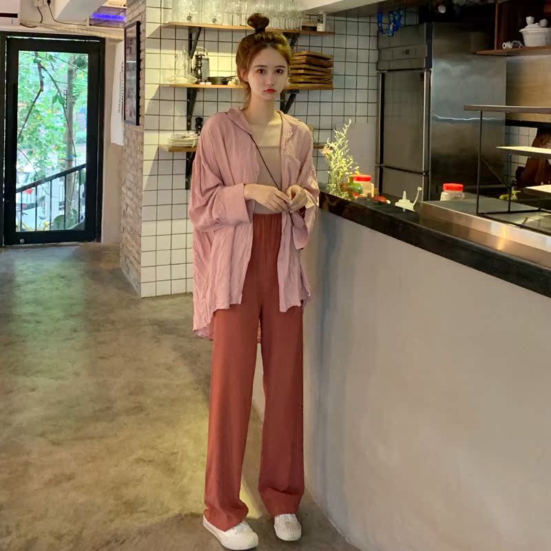 Summer. 2019 new pattern Mid length version Easy Versatile Thin section Sunscreen Cardigan student Long sleeve shirtin the Women's clothing/Boutique , Shirt category - from Buy2taobao.com to provide professional Taobao agent buy service