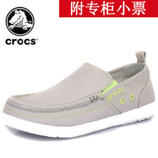  Crocs卡骆驰 沃尔卢套脚透气帆布鞋潮流时尚休闲低帮鞋男士老北京