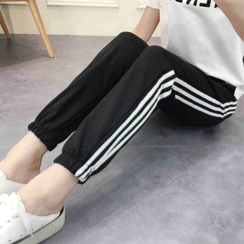 薄款学生运动裤女宽松长裤束脚三杠超火2018大码单杆卫裤夏哈伦裤在类目 女装/女士精品, 裤子, 休闲裤中 - 来自Buy2taobao.com提供专业的淘宝代购服务