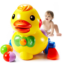 正品澳贝乖乖小鸭463318奥贝婴儿学爬玩具 宝宝益智下蛋鸭子玩具