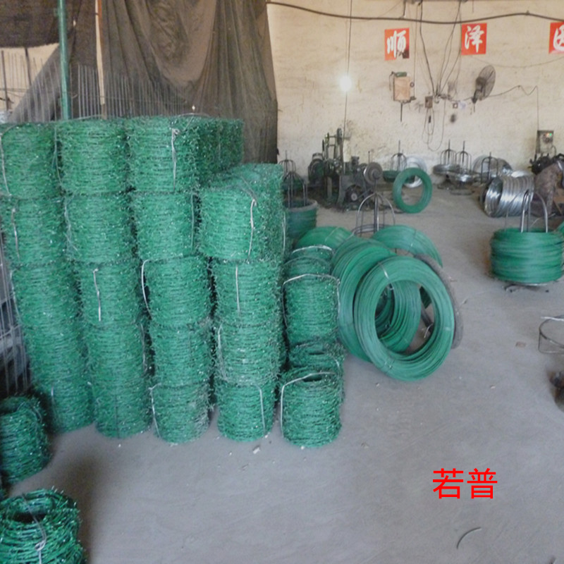 若普綠色包塑刺繩老虎刺鐵絲鐵蒺藜防護安全刺防盜刺繩鐵絲網圍欄在類目 基礎建材, 其它基礎建材, 安全網中 - 來自Buy2taobao.com提供專業的淘寶代購服務