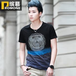  缤慕 夏装新款男士短袖t恤 男 短袖圆领紧身打底衫 男t恤衫