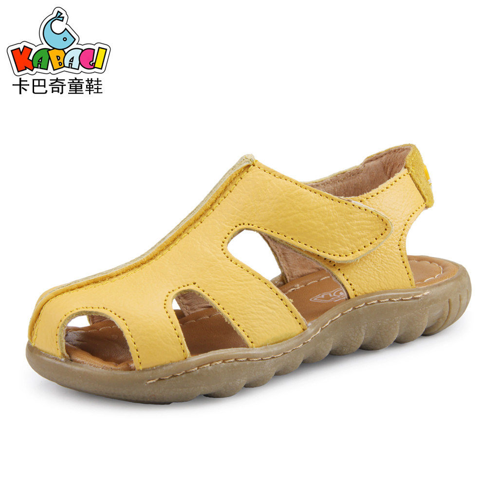 儿童节跨店满减 新款卡巴奇真皮童鞋 男童女童儿童凉鞋 中童凉鞋