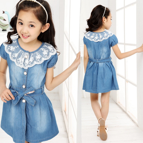 8-11-<em>12岁女童</em>牛仔<em>连衣裙</em>夏装女孩衣服夏季韩