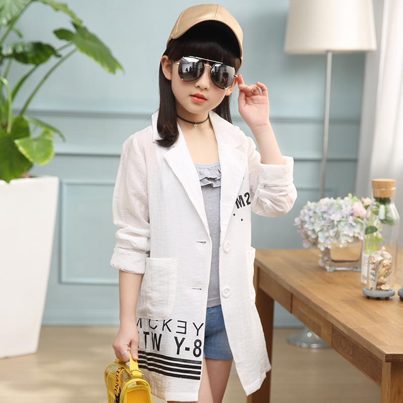 Clearance girl Sunscreen Mid length version CUHK 2019 summer ventilation Thin section Zipper shirt coatin the Children/Baby/Family fitted , Children's outdoor clothing , Children's skin clothing/Sun protection clothing category - from Buy2taobao.com to provide professional Taobao agent buy service