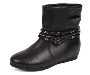  包邮新款专柜正品代购tata/他她短靴2HY66D 内增高女真皮靴子