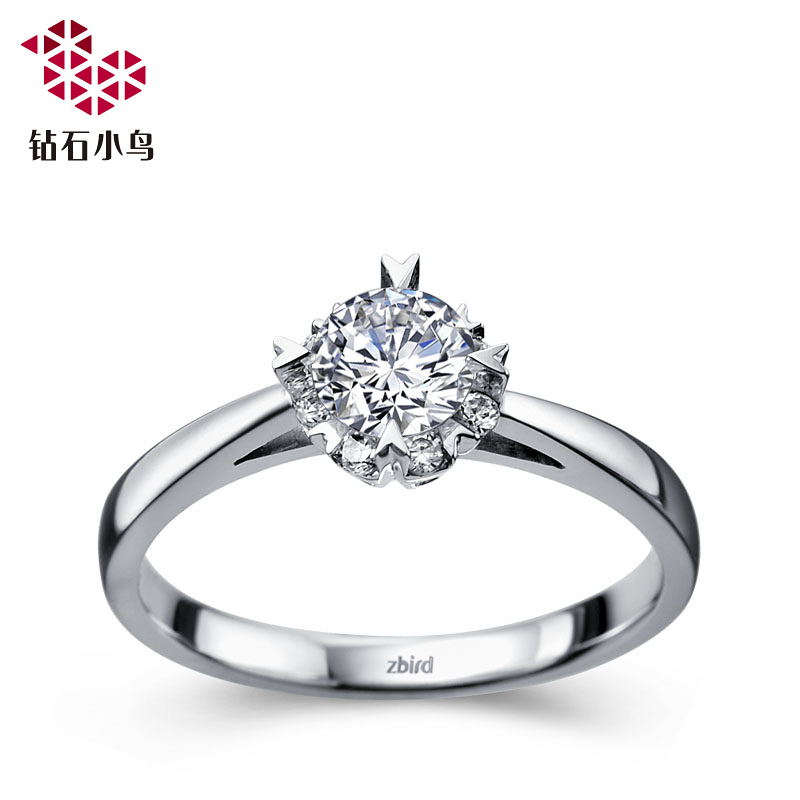 【钻石小鸟】Pt900铂金30分钻石女戒结婚求婚戒指钻戒-拥暖 正品 【钻石小鸟】Pt900铂金30分钻石女戒结婚求婚戒指钻戒-拥暖 正品
