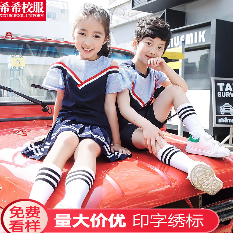 夏季小学生校服运动套装韩版儿童班服英伦风夏装幼儿园园服毕业服|msdalam kategori Kanak-kanak/Bayi/Keluarga dipasang, pakaian seragam/pakaian seragam adat - dari Buy2taobao.com untuk memberikan perkhidmatan ejen Taobao profesional membeli