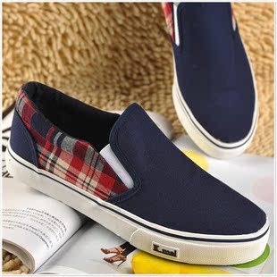  新款春夏韩版潮套脚懒人鞋男帆布鞋男帆船鞋板鞋休闲鞋学生鞋