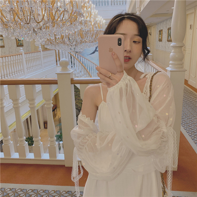 防晒衣女外搭披肩夏季薄款配吊带2019新款百搭很仙的网红雪纺开衫