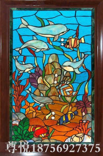 manual welding Glass Tiffany Art screen suspended ceiling a living room partition villa Church colour Background wallin the Basic building materials , Glass , Art Glass category - from Buy2taobao.com to provide professional Taobao agent buy service