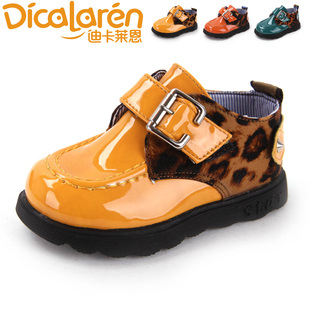  春秋新款韩版童鞋 宝宝单鞋 侧拉链PU皮 儿童皮鞋 男女小童鞋