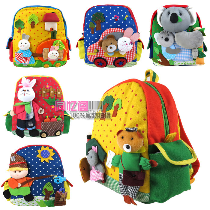 Authentic Korean baby satchel shoulder kindergarten cute Korea cartoon kids bag children backpack