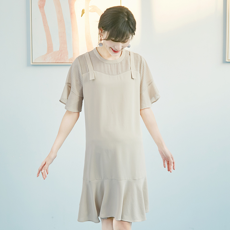 拼出完美 2019新款孕妇春装连衣裙女短袖仙女裙 夏季假两件鱼尾裙|ruв категории Всё для беременных и кормящих, материнство, платье - от Buy2taobao.com для оказания профессиональной услуги покупки агента Taobao