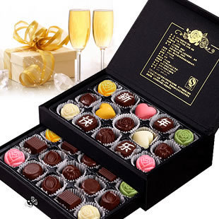 【顺丰包邮】诺梵 双层巧克力礼盒 圣诞节礼物 送女生 表情巧克力