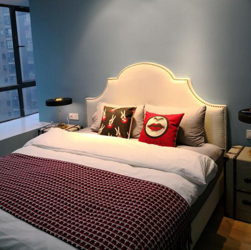 Northern Europe Soft pack bed Fabric bed Double bed Storage bed Modern simplicity Small apartment Cotton and hemp Master Bedroom American Bed Marriage bedin the Residential furniture , Beds , Fabric bed category - from Buy2taobao.com to provide professional Taobao agent buy service