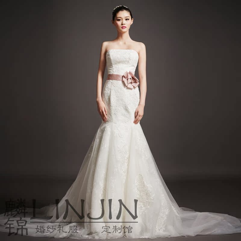 麟锦嫁衣蕾丝梦婚纱2018新款显瘦鱼尾裙收腰缎面冬结婚加厚小拖尾|msdalam kategori Butik wanita / wanita, perkahwinan/Cheongsam/pakaian, perkahwinan - dari Buy2taobao.com untuk memberikan perkhidmatan ejen Taobao profesional membeli