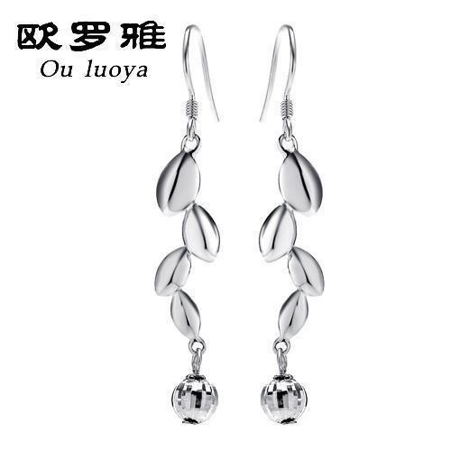 欧罗雅 925纯银耳环 女 韩版长款夸张耳饰 水之柔 耳坠 时尚饰品 欧罗雅 925纯银耳环 女 韩版长款夸张耳饰 水之柔 耳坠 时尚饰品
