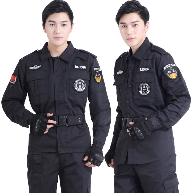 Security uniform spring and autumn suit Long sleeve Training clothes Autumn and winter suit uniform Residential quarters Guard Special training Combat uniforms coverallin the Men's clothing, Set , Tooling uniform category - from Buy2taobao.com to provide professional Taobao agent buy service