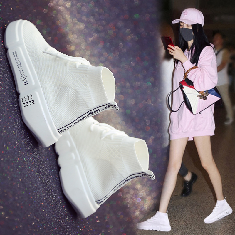 老爹袜子鞋女韩版百搭2019新款春季欧洲站高帮潮鞋子港味运动鞋潮在类目 女鞋, 高帮鞋中 - 来自Buy2taobao.com提供专业的淘宝代购服务