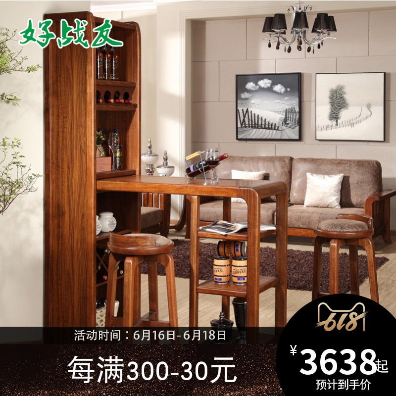 好戰友家用吧台轉角中式客廳玄關隔斷吧台酒櫃組合實木靠牆吧台桌在類目 住宅傢俱, 案/臺類, 吧檯中 - 來自Buy2taobao.com提供專業的淘寶代購服務