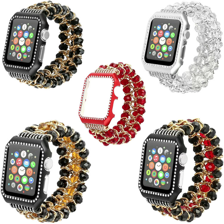 适用于apple watch一二三代通用 石榴珠宝表带+镶钻保护壳组合|ruв категории плесень играть/Аниме/вокруг/cos/настольные игры, мультфильм/Аниме, Аниме часы/ожерелье/украшения - от Buy2taobao.com для оказания профессиональной услуги покупки агента Taobao