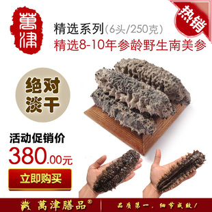  特级野生12头淡干南美参 刺参海参干货 海鲜水产干货 比辽参还好
