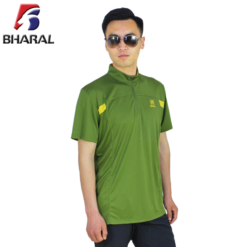 BHARAL summer outdoors run Short sleeved Quick drying T-shirt Stand collar motion ventilation Easy 3221in the Outdoor/Mountaineer/Camping/Travel Goods , Outdoor clothing , Quick-drying underwear , Quick-drying T-shirt category - from Buy2taobao.com to provide professional Taobao agent buy service