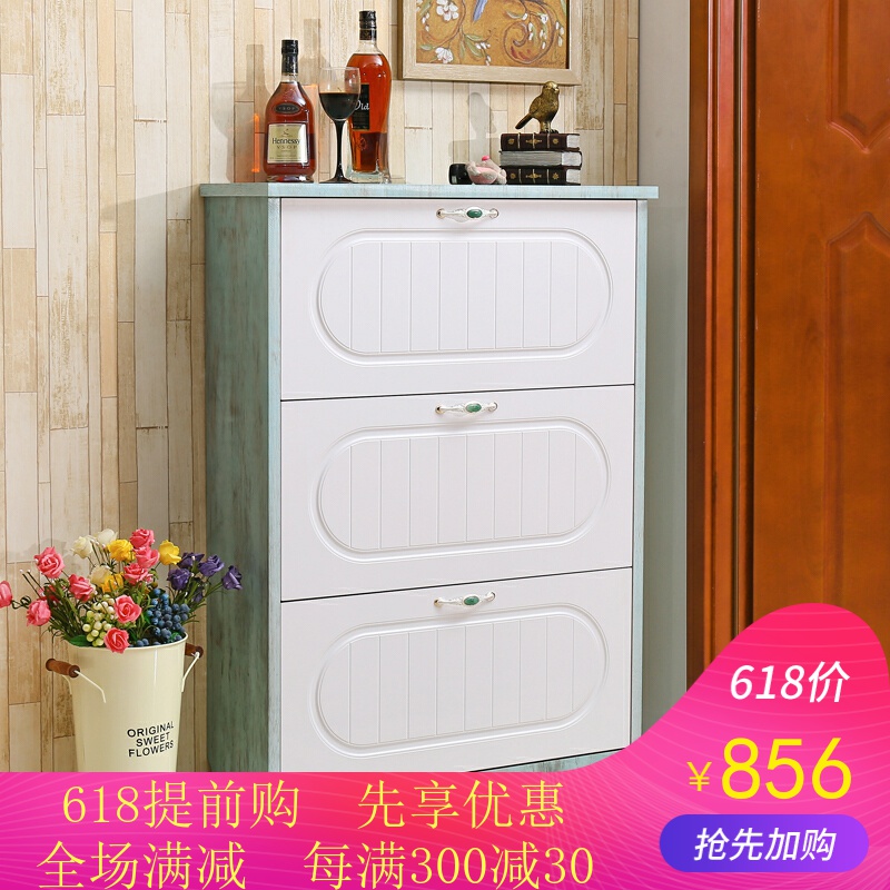薄款鞋柜简约现代中式地中海美式翻板翻斗玄关门厅柜包蓝白色100*|ruв категории жилой мебели, кабинет, чистка - от Buy2taobao.com для оказания профессиональной услуги покупки агента Taobao