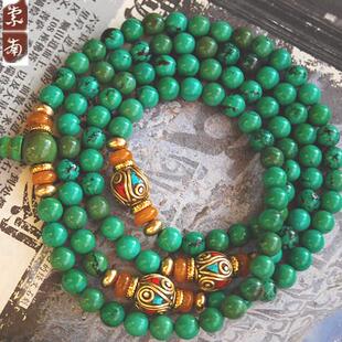  『藏传』『原创』㊣天然老绿松石108颗老珠 殊胜佑吉 独家