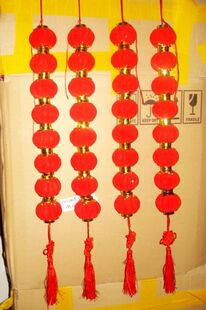  新年装饰灯笼挂件 6CM灯笼挂件 中国结对联挂件批发
