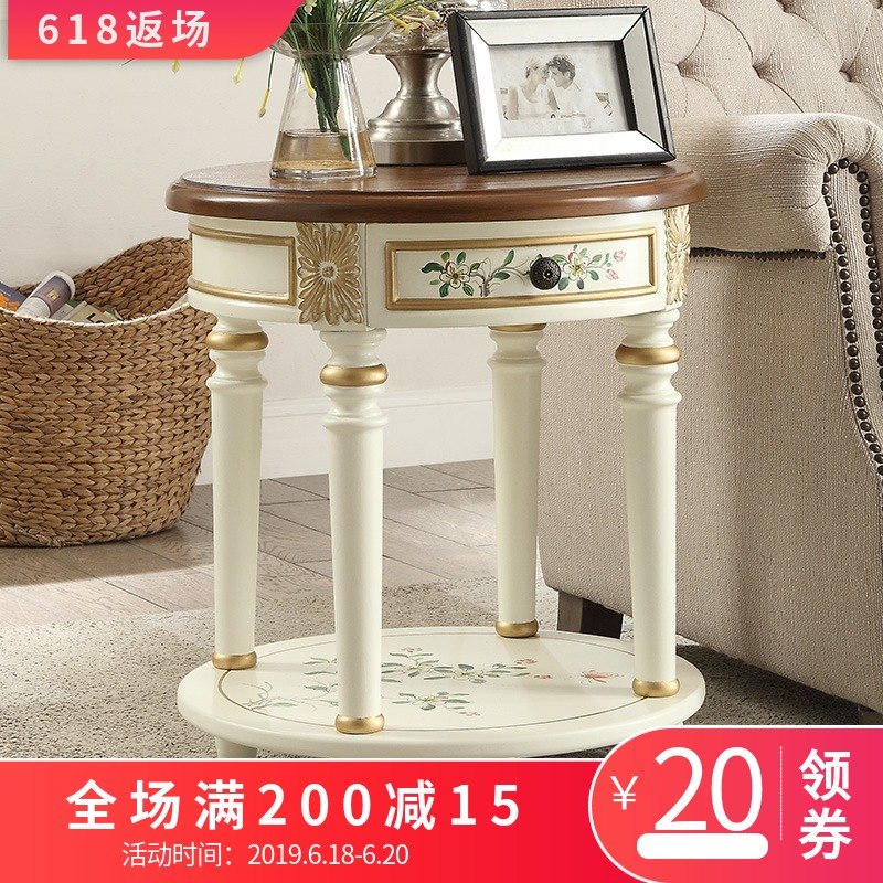 美式沙发边几边柜多功能卧室床头柜桌子欧式客厅小圆桌简约小茶几|ruв категории жилой мебели, несколько видов, угол несколько/край несколько - от Buy2taobao.com для оказания профессиональной услуги покупки агента Taobao
