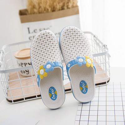 越南进口温突夏季居家女款洞洞镂空橡胶拖鞋包头沙滩凉拖防滑柔软