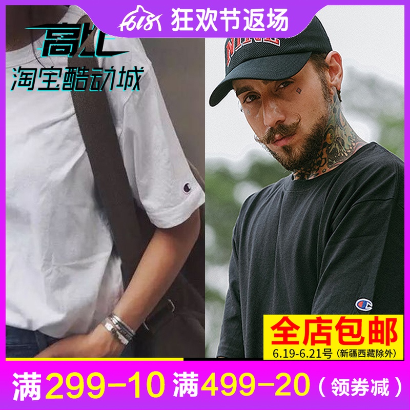 Champion冠军短袖 6.1oz 美版正品刺绣Logo男女情侣纯色打底衫T恤|ruв категории Мужская одежда, футболка - от Buy2taobao.com для оказания профессиональной услуги покупки агента Taobao